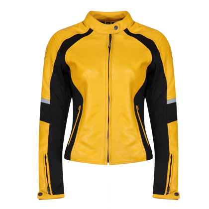 Fiona Yellow Leather Jacket